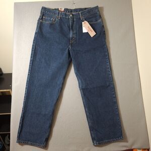 NWT Levi's 550 Mens 40x30 Relaxed Fit Straight Modern Dark Wash Denim Blue Jeans